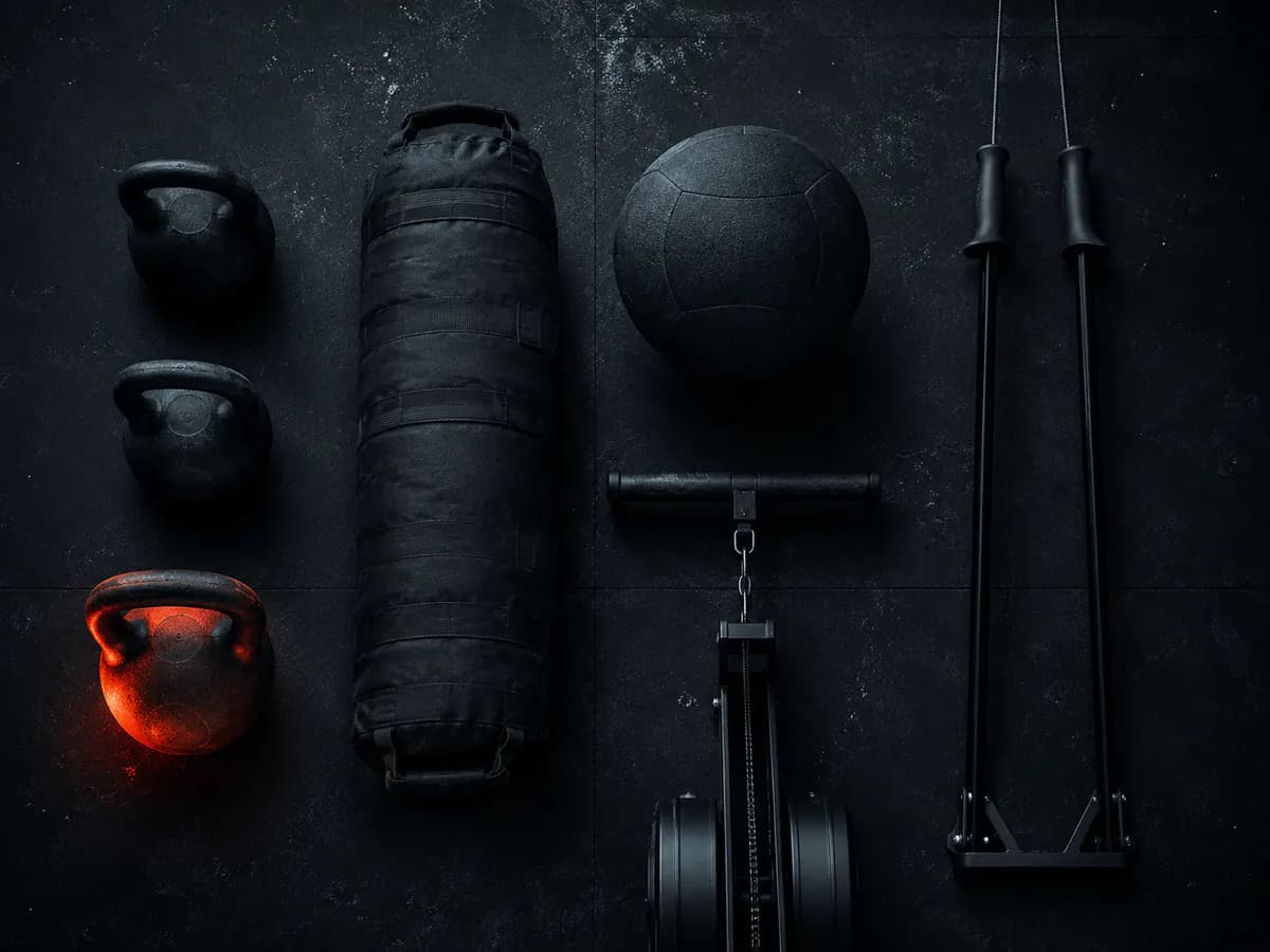 Vybavenie na fitness preteky pripravené na sledovanie deviatich oblastí pripravenosti